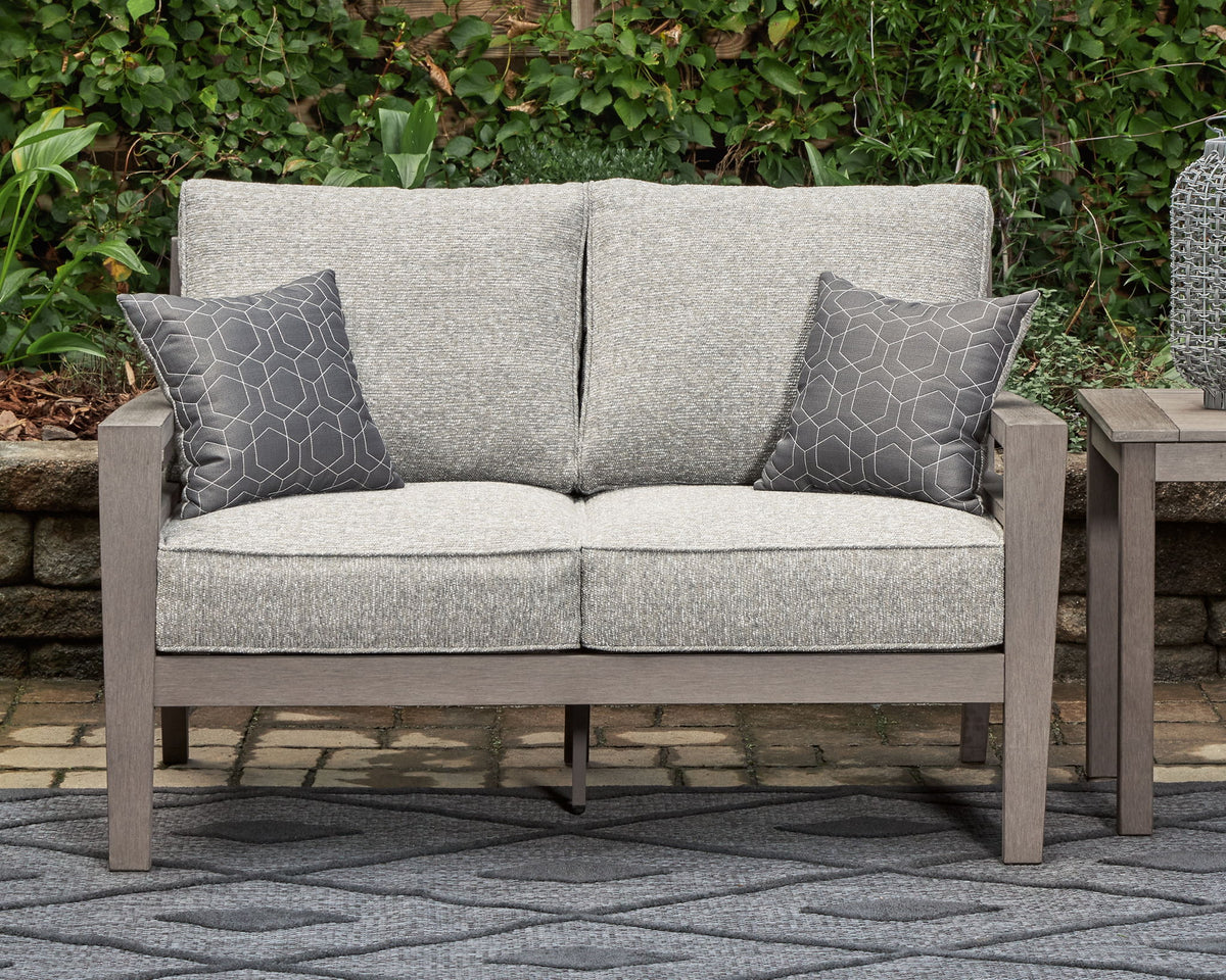 Hillside Barn - Loveseat With Cushion - Gray / Brown by Ashley – view 3