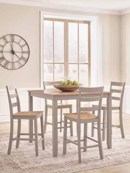 Harperfeld - Dining Room Counter Table Set (Set of 5) - Natural / Gray by Ashley – view 3