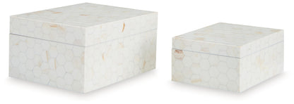 Aldenburg - Box Set (Set of 2) - Cream by Ashley – Baskets & Boxes