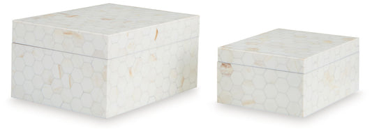 Aldenburg - Box Set (Set of 2) - Cream by Ashley – Baskets & Boxes