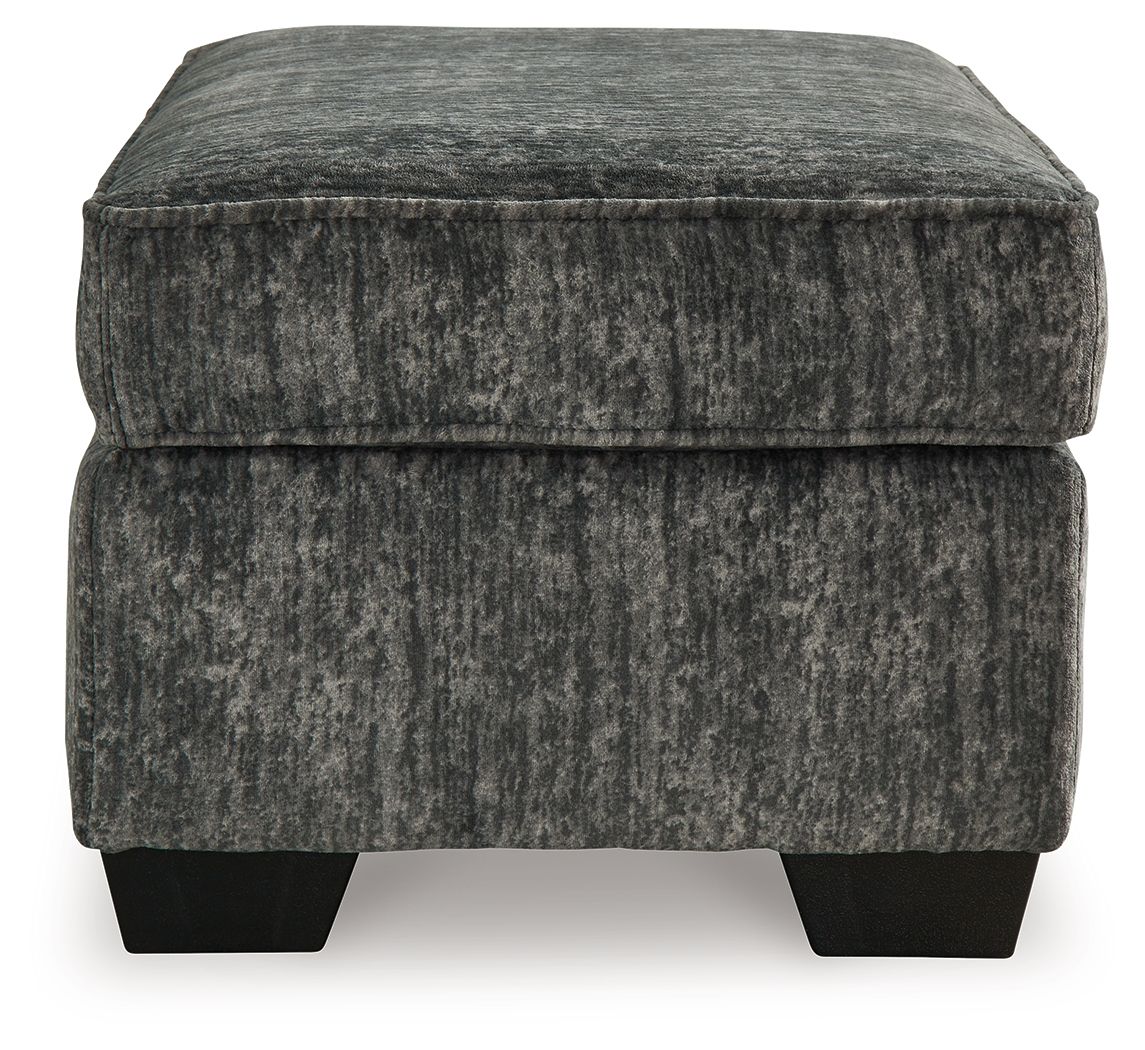 Lonoke - Ottoman - Gunmetal by Ashley – view 3