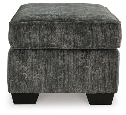 Lonoke - Ottoman - Gunmetal by Ashley – view 3