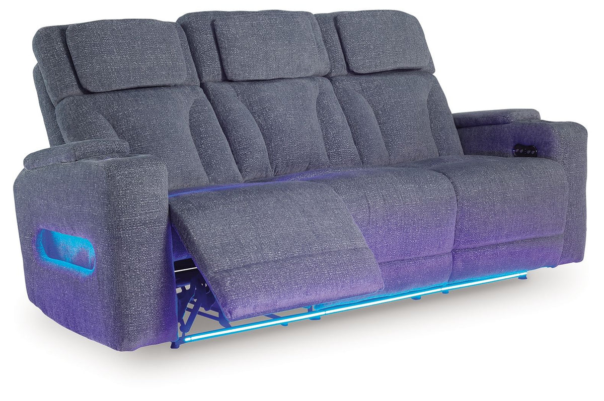 Studio Cave - Power Reclining Sofa - Steel by Ashley – view 3