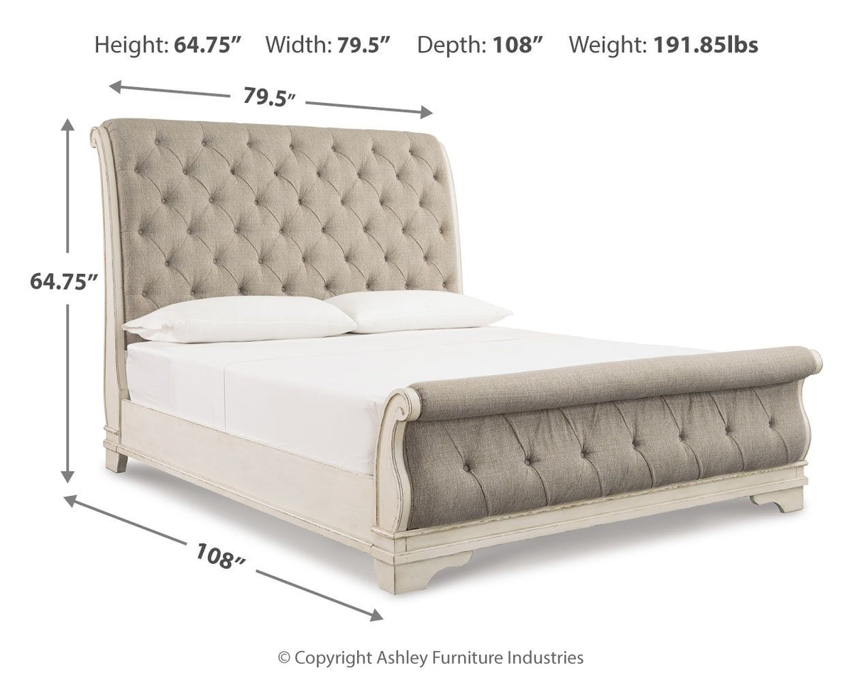 Realyn - Upholstered Sleigh Bed by Ashley – view 4