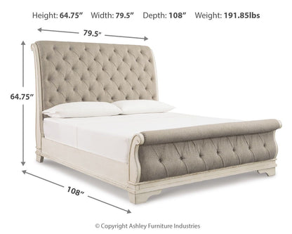 Realyn - Upholstered Sleigh Bed by Ashley – view 4