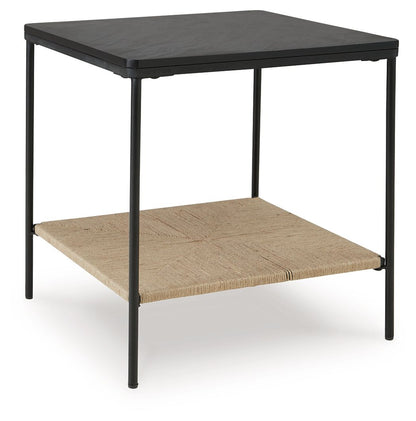 Minrich - Accent Table - Black / Natural by Ashley – Accent Tables