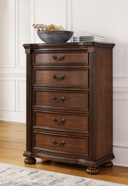 Lavinton - Five Drawer Chest - Brown by Ashley – view 3