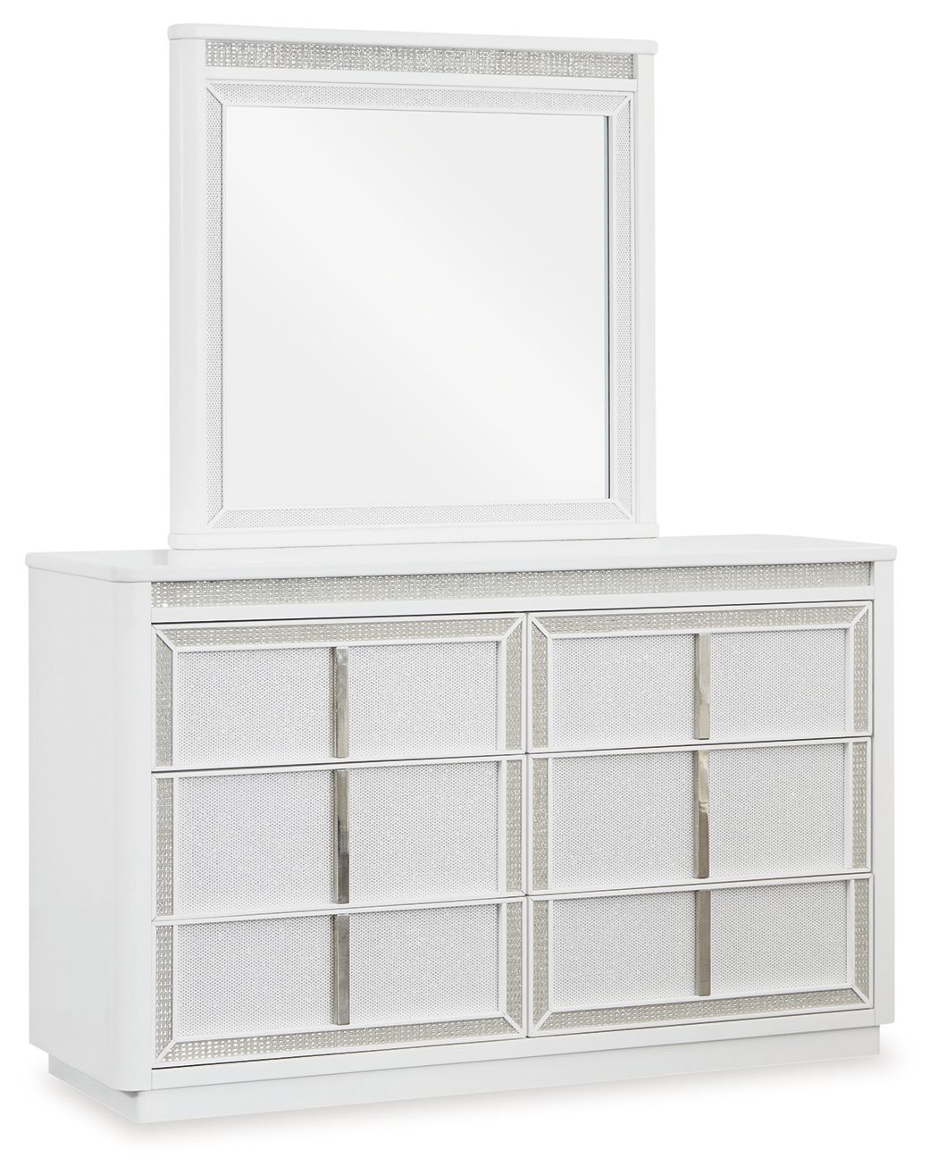 Chalanna - Dresser And Mirror - White by Ashley – Dresser & Mirror