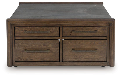 Kallenny - Square Cocktail Table - Brown / Gray by Ashley – view 2