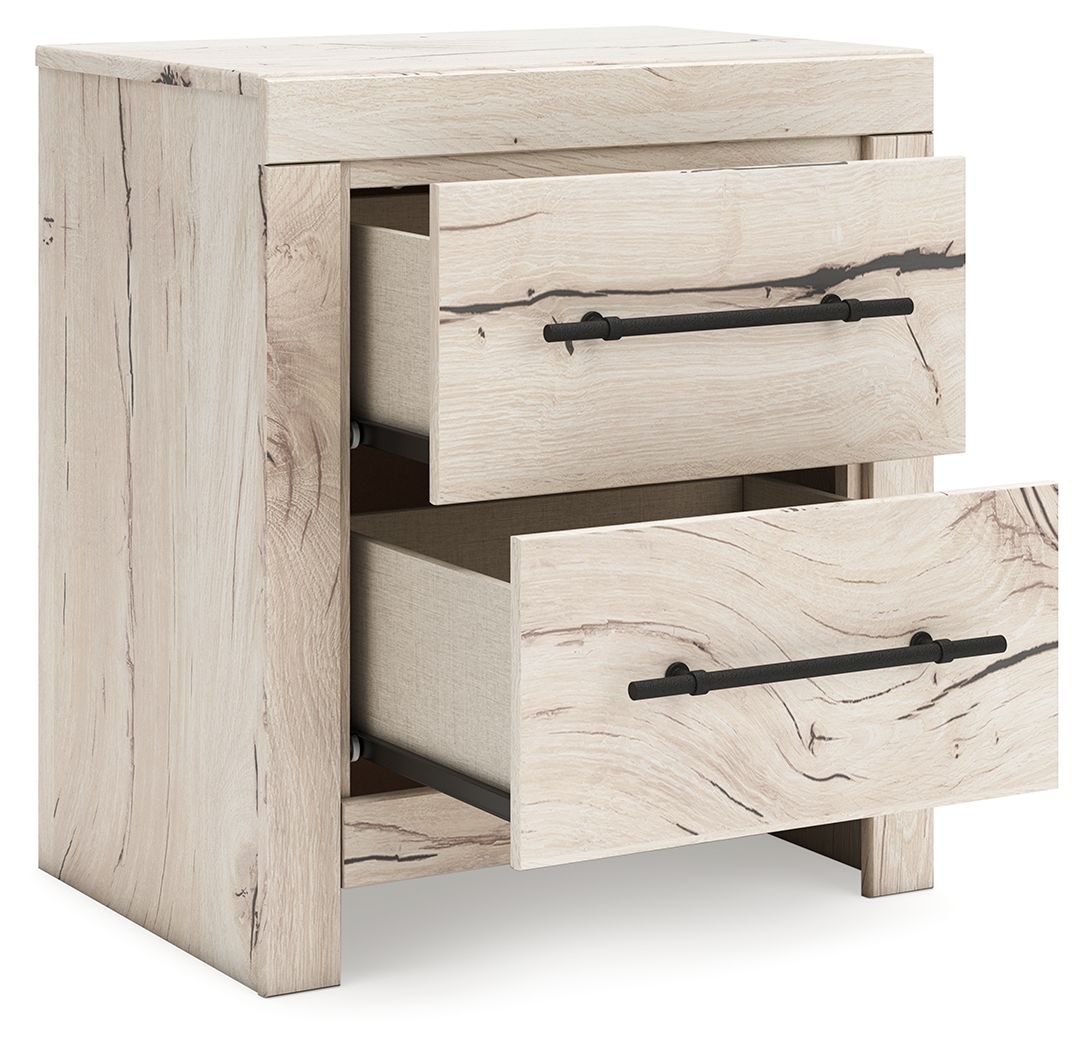 Lawroy - Two Drawer Night Stand - Light Natural – view 3