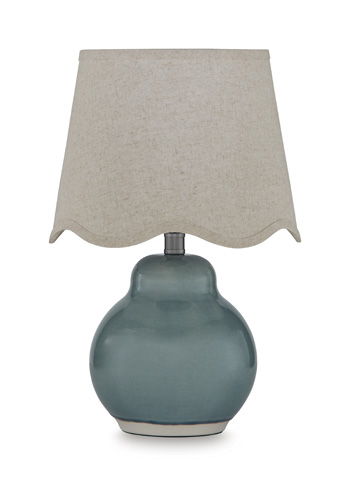 Byronburg - Ceramic Table Lamp - Blue / Beige by Ashley – Table Lamps