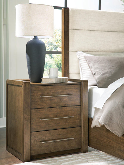 Marxmore - Three Drawer Night Stand - Brown – view 2