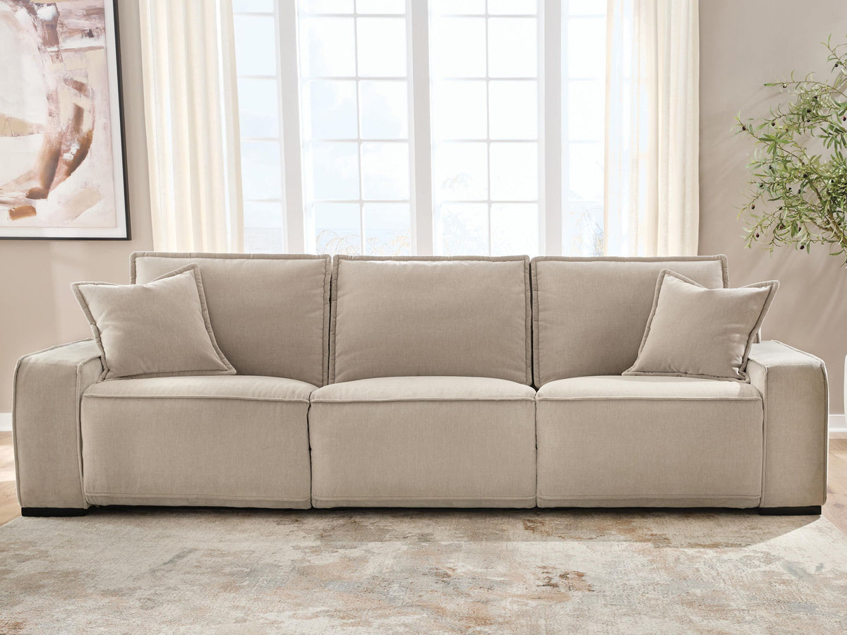 Carceri - 3-Piece Power Sectional Reclining Sofa With Armless Power Recliner - Cashmere – view 3