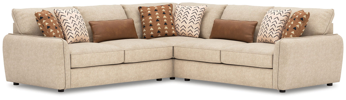 Seyler - 3-Piece Sectional - Sand – Stationary Sectionals