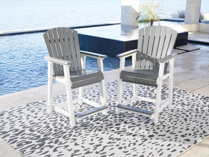 Transville - Barstool (Set of 2) - Gray / White by Ashley – view 2