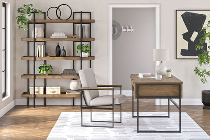 Montia - Home Office Desk, Desk Chair, Bookcase - Light Brown by Ashley – 3 Piece Home Office Sets