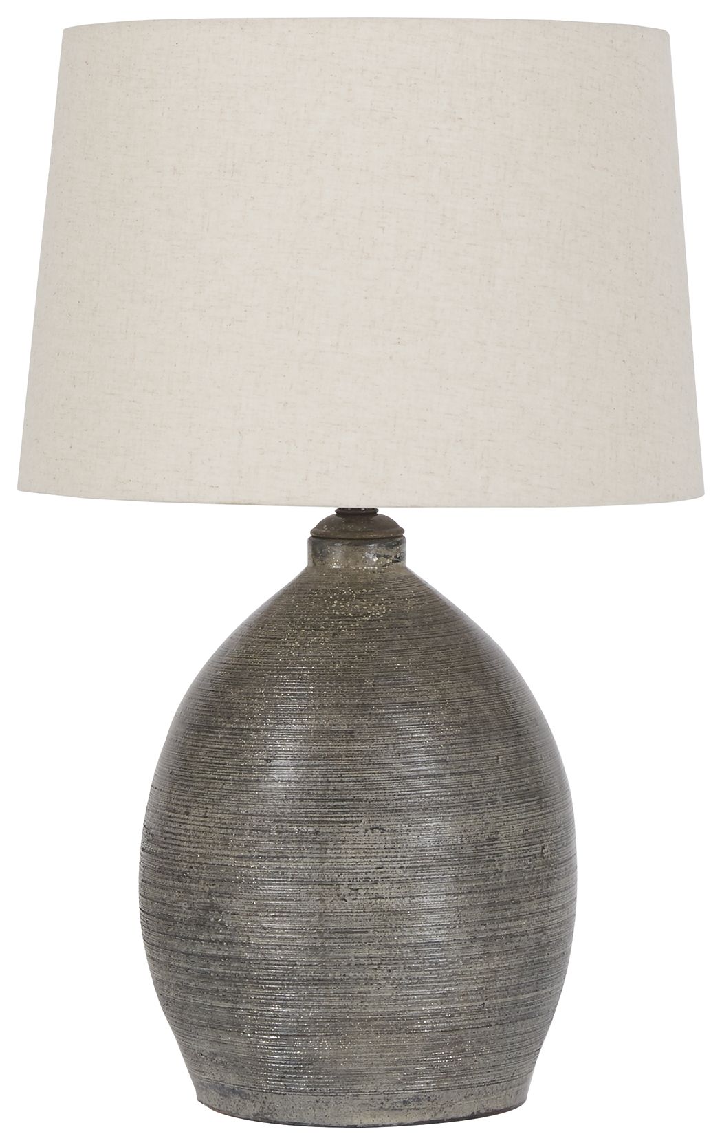 Joyelle - Terracotta Table Lamp - Gray by Ashley – Table Lamps