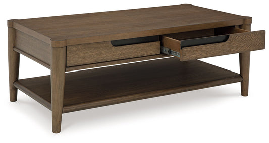 Roanhowe - Rectangular Cocktail Table - Brown by Ashley – view 2