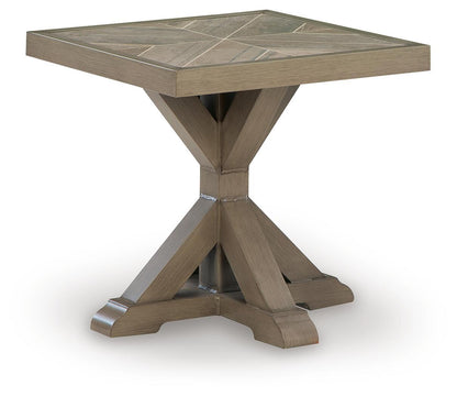 Laguna Heights - Square End Table - Beige by Ashley – End Tables
