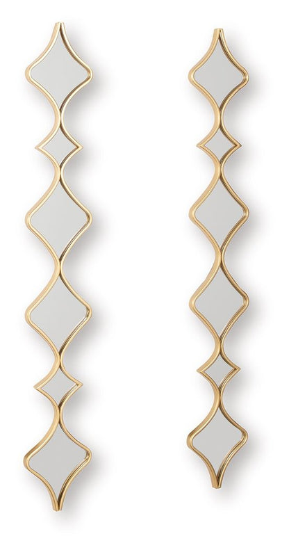 Harriswood - Accent Mirror Set (Set of 2) - Gold Finish by Ashley – view 3