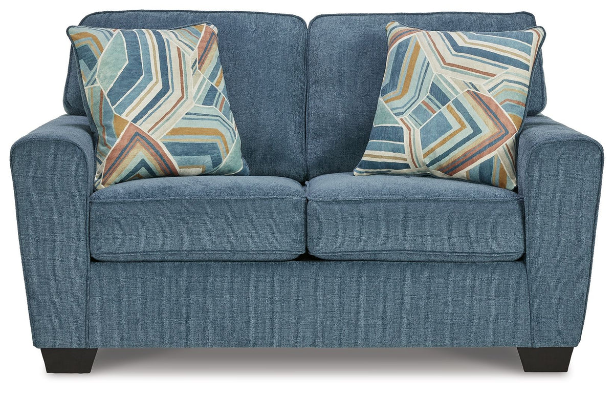 Cashton - Loveseat - Blue by Ashley – view 3