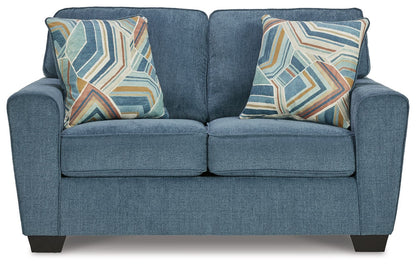 Cashton - Loveseat - Blue by Ashley – view 3