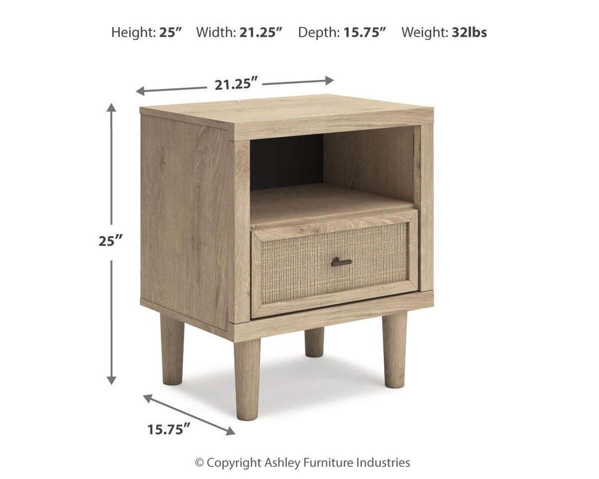Cielden - One Drawer Night Stand - Two-Tone by Ashley – view 4