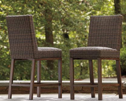 Paradise Trail - Barstool (Set of 2) - Medium Brown by Ashley – view 3