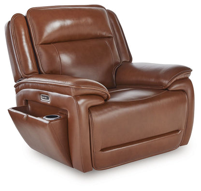 Healy Pier - Power Recliner / Adj Headrest - Chocolate by Ashley – Reclining Chairs