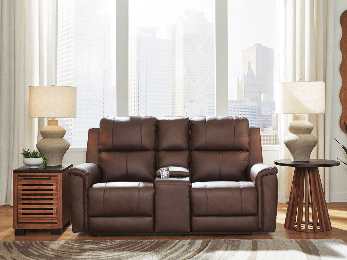 Bleckley - Power Reclining Loveseat With Console / Adjustable Headrest by Ashley – view 5