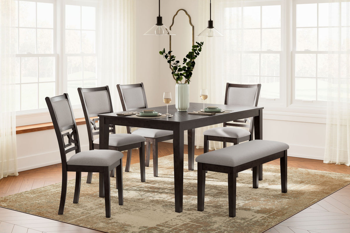 Langwest - Dining Room Table Set (Set of 6) - Brown by Ashley – view 3