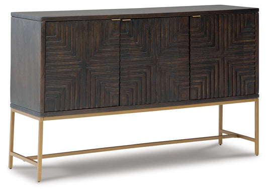Elinmore - Accent Cabinet - Brown / Gold Finish by Ashley – Accent Cabinets