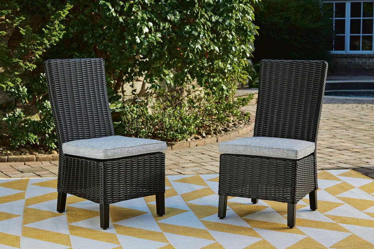 Beachcroft - Side Chair With Cushion (Set of 2) - Black / Light Gray by Ashley – view 4