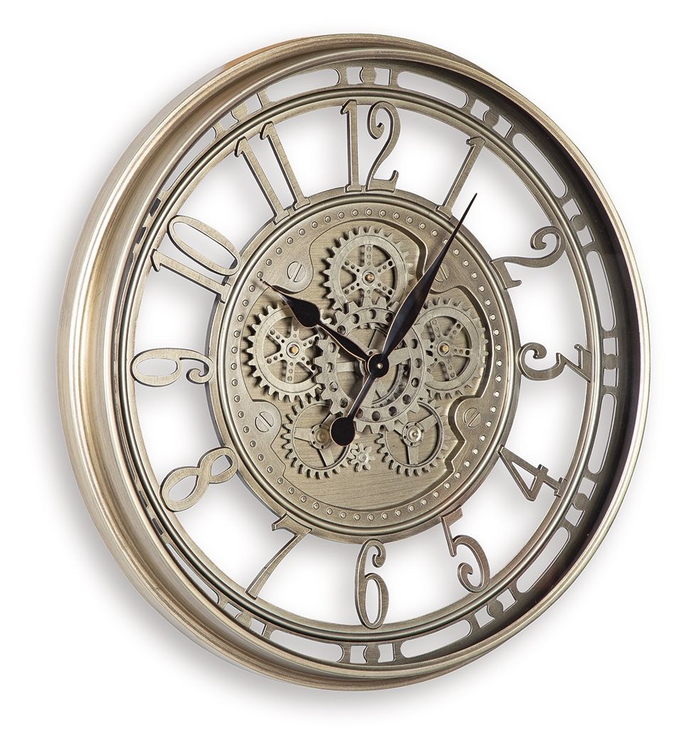 Gilover - Wall Clock - Champagne Finish by Ashley – view 4