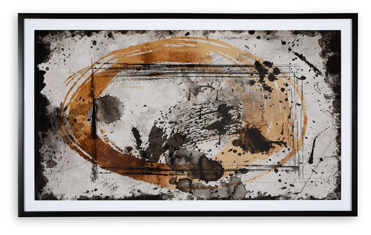 Clefting - Wall Art - Black / Caramel / Tan by Ashley – view 2
