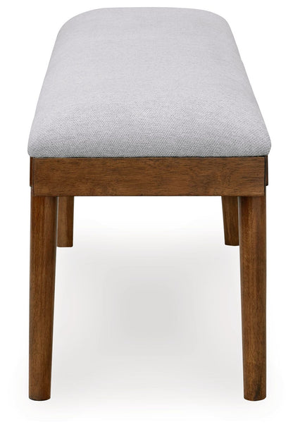 Lyncott - Large Upholstered Dining Room Bench - Gray / Brown by Ashley – view 4