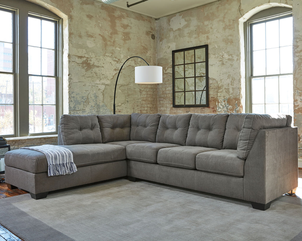 Pitkin - Left Arm Facing Corner Chaise 2 Pc Sectional - Slate by Ashley – view 4