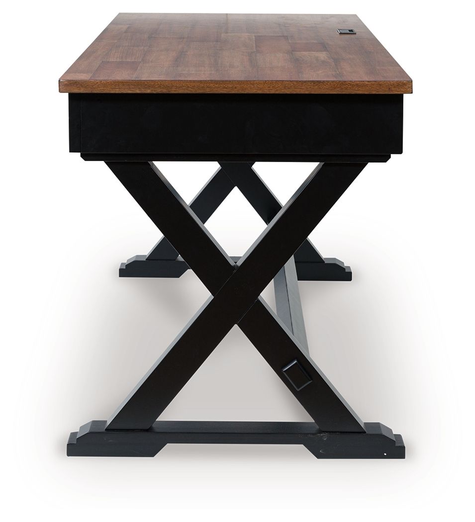 Wildenauer - Home Office Desk - Brown / Black by Ashley – view 4