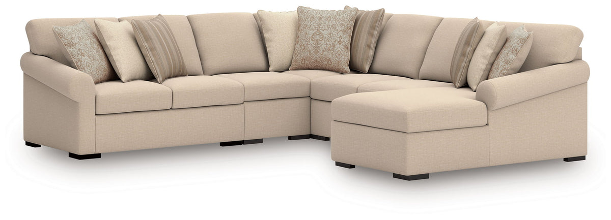 LadyMae - 5 Piece Sectional – Stationary Sectionals