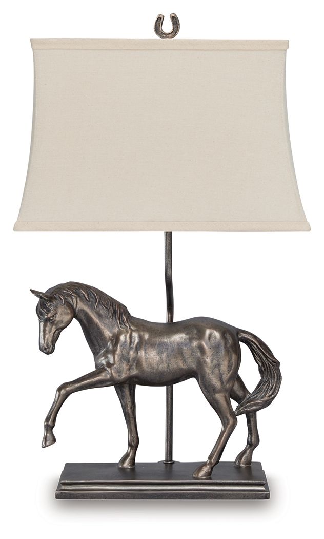 Sandorman - Poly Table Lamp - Bronze Finish by Ashley – Table Lamps