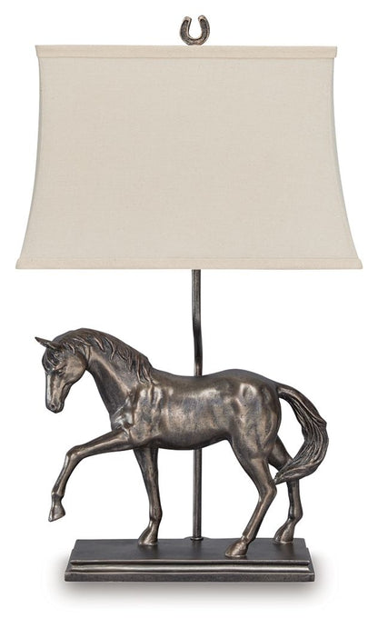 Sandorman - Poly Table Lamp - Bronze Finish by Ashley – Table Lamps