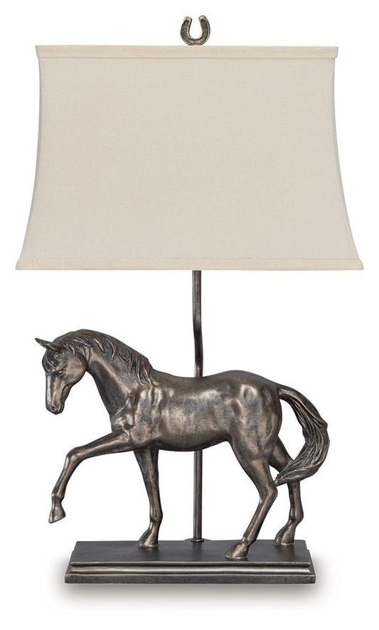Sandorman - Poly Table Lamp - Bronze Finish by Ashley – Table Lamps