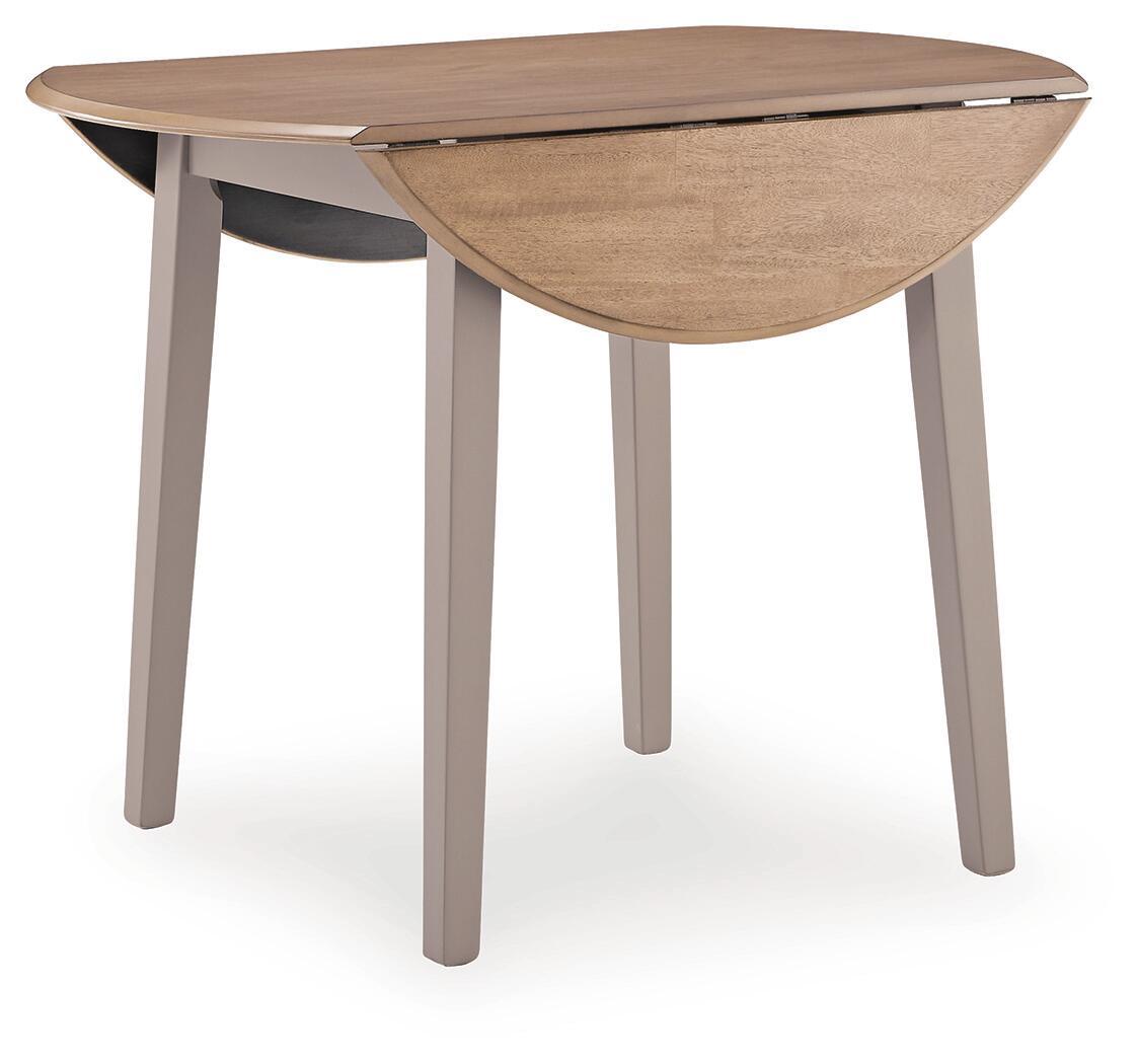 Harperfeld - Round Dining Room Drop Leaf Table - Natural / Gray by Ashley – view 2