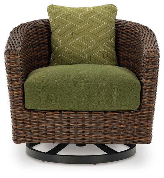 Horizon Hall - Swivel Lounge With Cushion - Brown / Green by Ashley – view 2