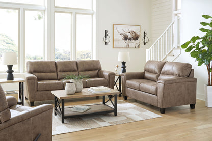 Navi - 3 Pc. - Sofa, Loveseat, Rocker Recliner - Fossil by Ashley – 3 Piece Living Room Sets