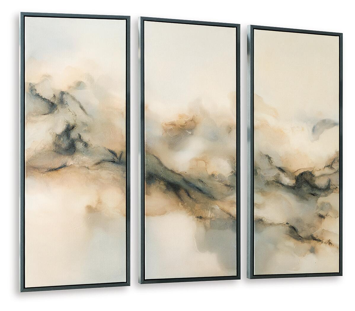 Larrondale - Wall Art Set (Set of 3) - Black / Gray / Brown by Ashley – view 3