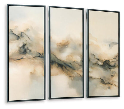 Larrondale - Wall Art Set (Set of 3) - Black / Gray / Brown by Ashley – view 3