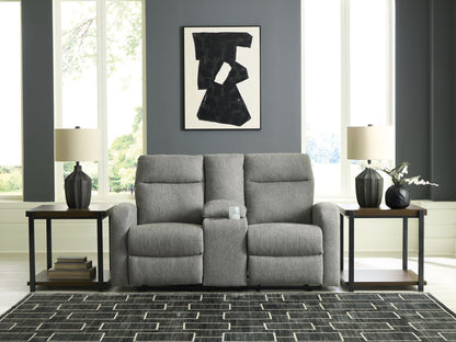 Gauntlet - Double Recline Loveseat With Console - Sterling by Ashley – view 3