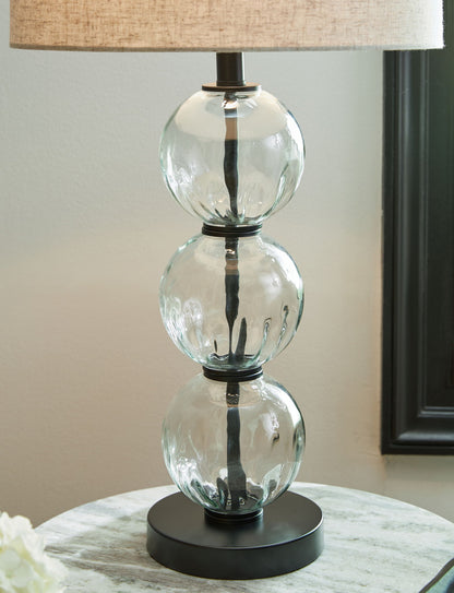 Airbal - Glass Table Lamp (Set of 2) - Clear / Black by Ashley – view 4
