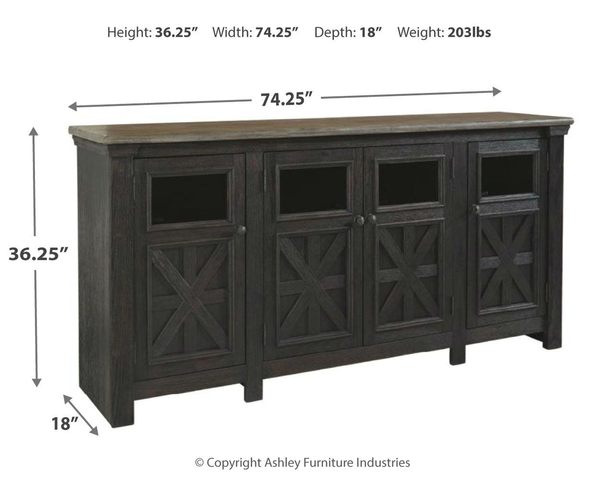 Tyler Creek - Extra Large TV Stand - Black / Gray by Ashley – view 4